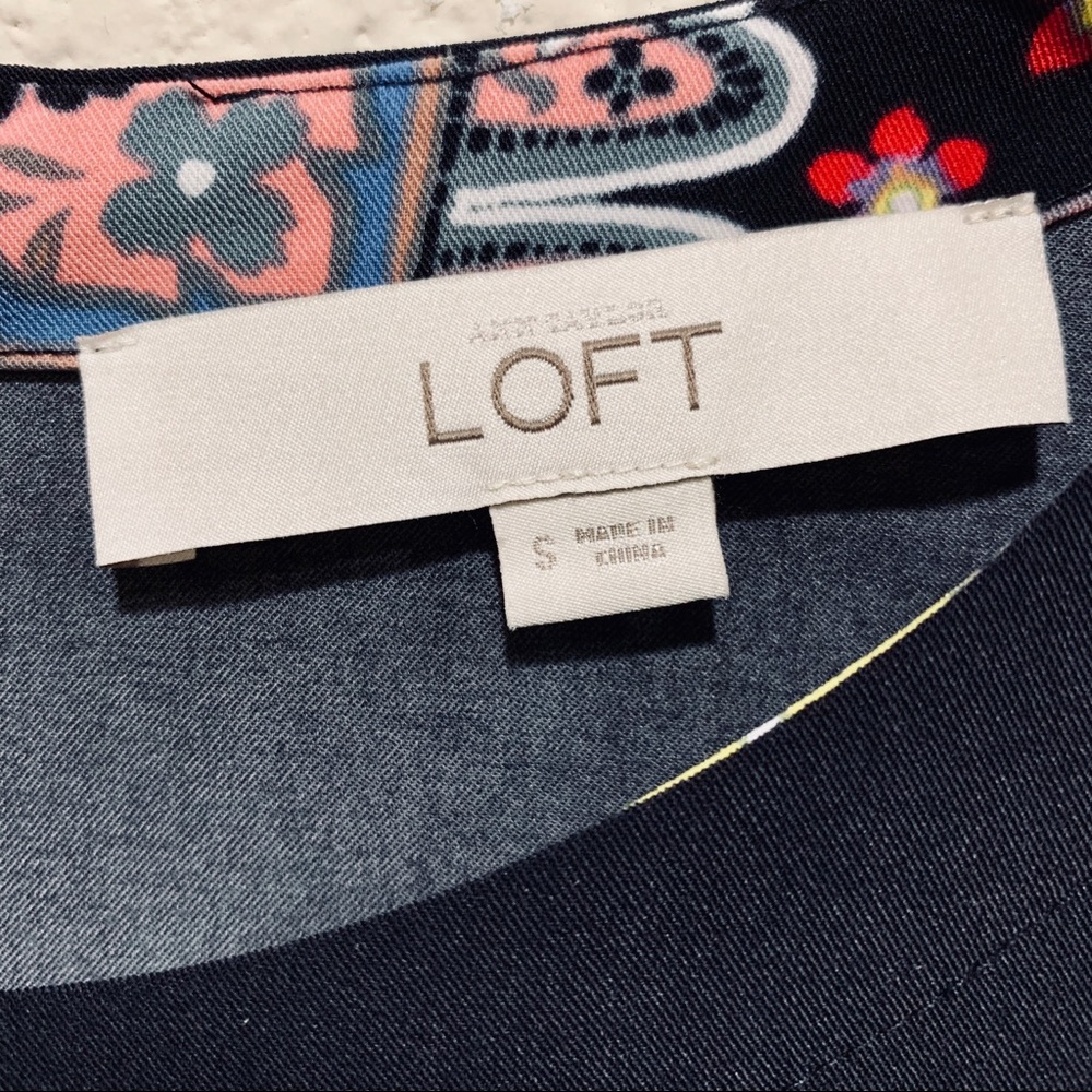 LOFT Mulit Color Prints Mini Dress - Picture 7 of 8